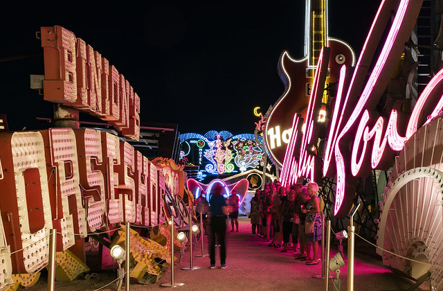 Neon signs at the Neon Museum boneyard
